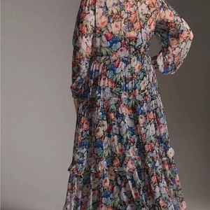 Anthropologie Marais chiffon maxi dress